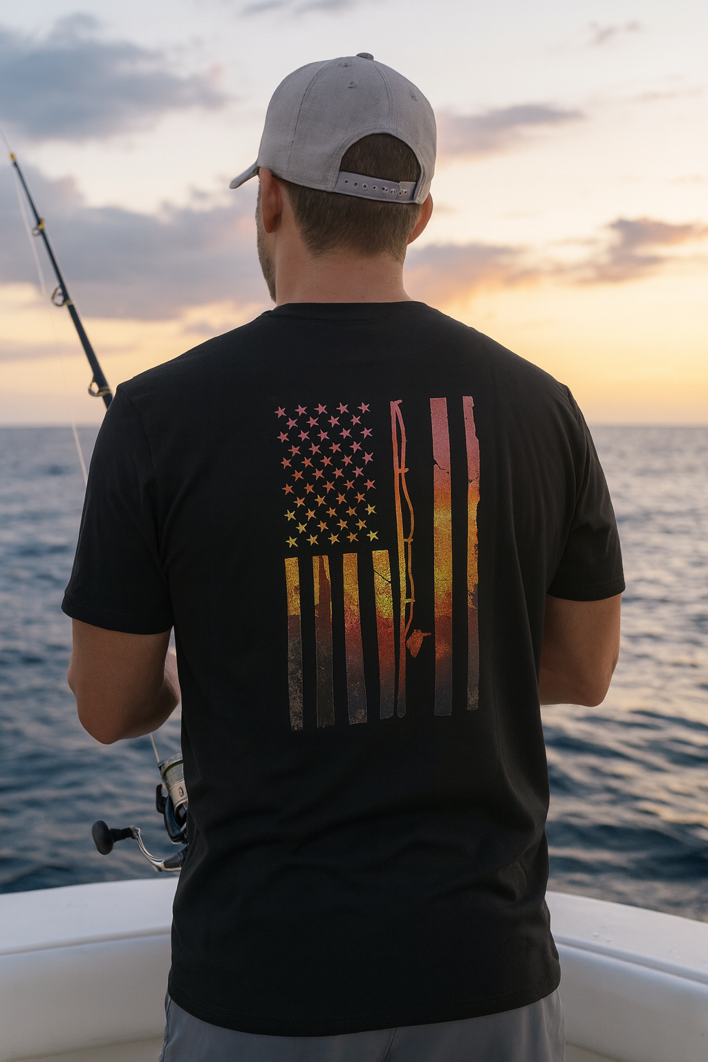Black 100% Cotton Lightweight Tee – Breathable • Soft • Perfect for Fishing Days 🎣🐟