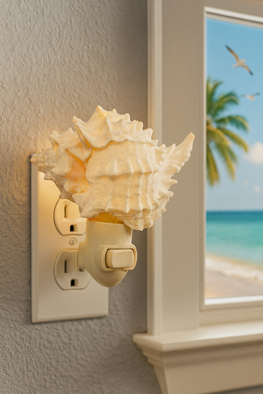 Seashell Night Light β Soft Glow β’ Coastal Charm β’ Beach-House Ready ππ΄β¨