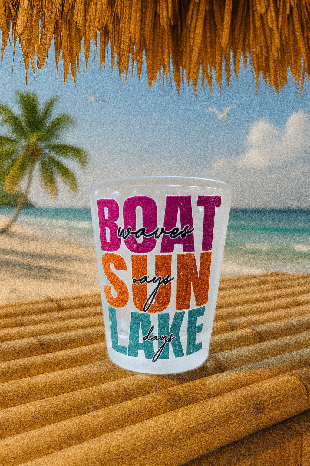 Boat waves, sun rays & lake days! 1.5oz shot glass 🥂🚤