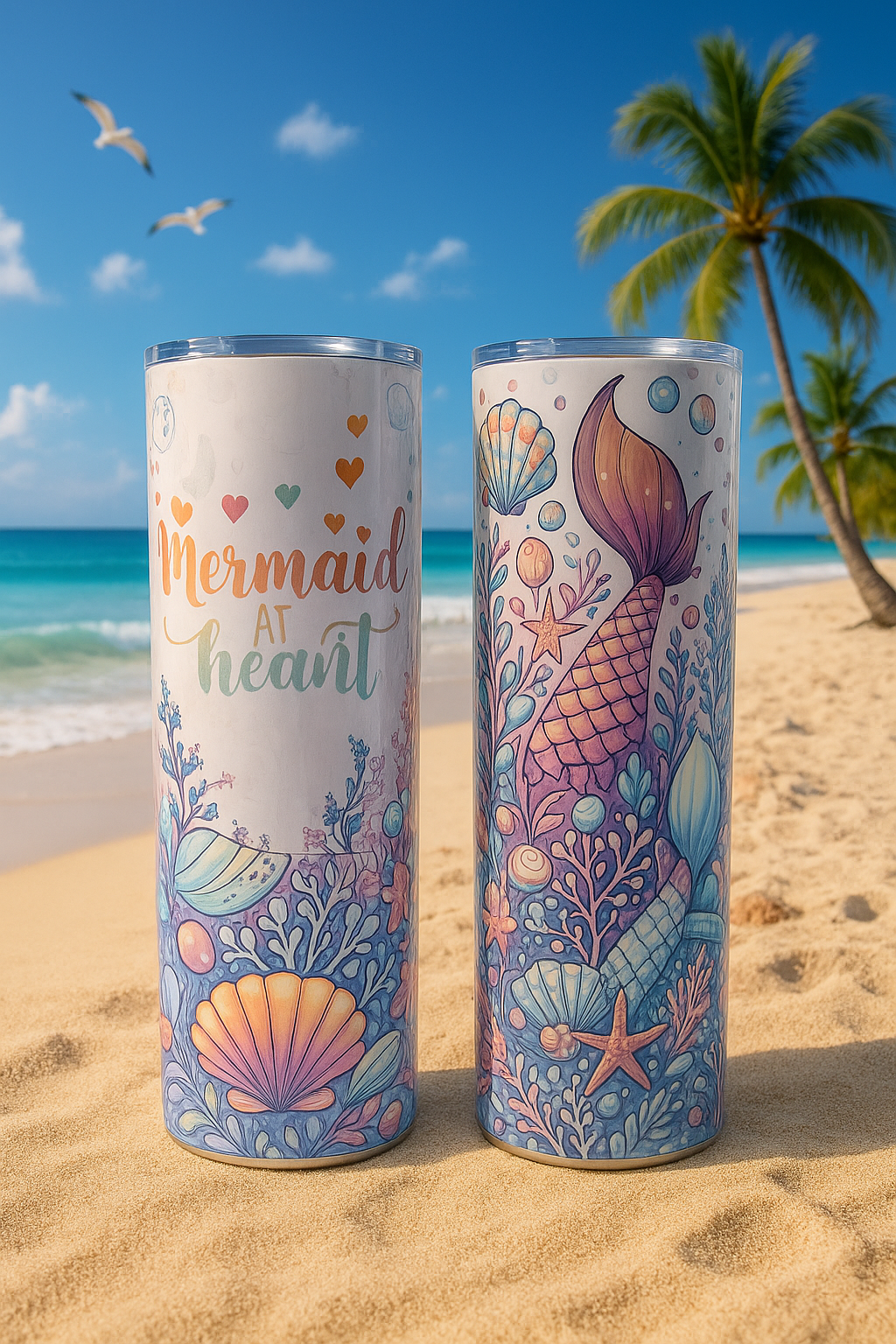 🧜♀️✨ “Sip like a mermaid, shine like the sea 🌊💕 This tumbler is pure ocean magic!”