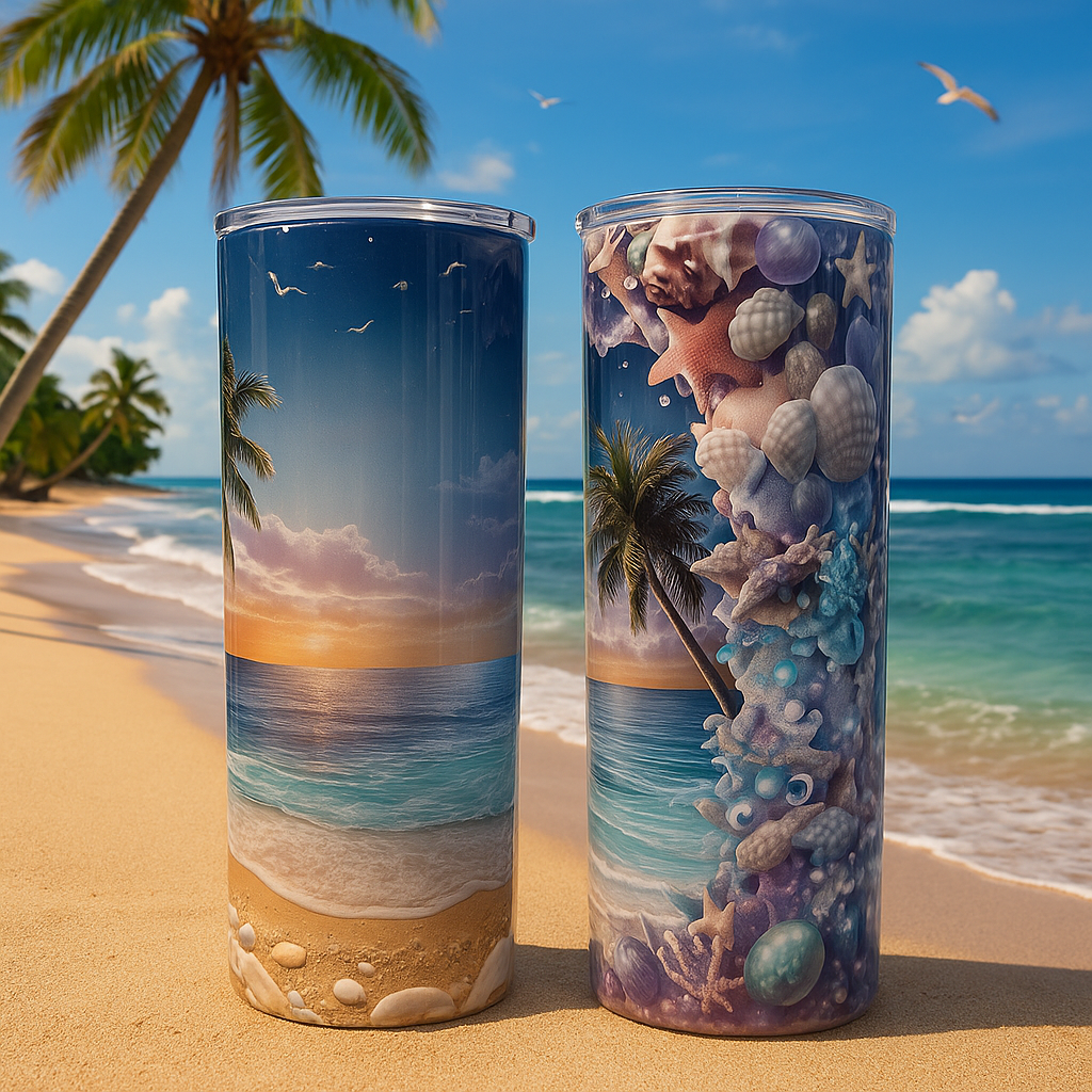 ๐
๐ โSandy toes, seashell dreams & ocean sips ๐ดโจ This tumbler brings the beach straight to your hands!โ
