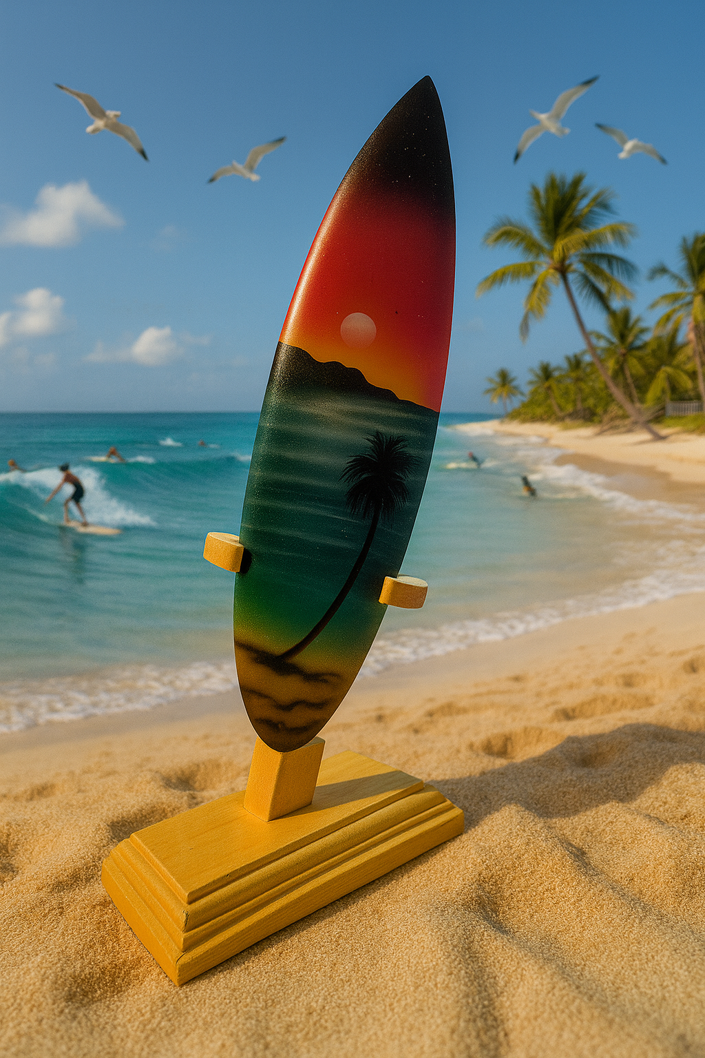 Bring the beach home β Hand-painted surfboard elegance π΄β¨β