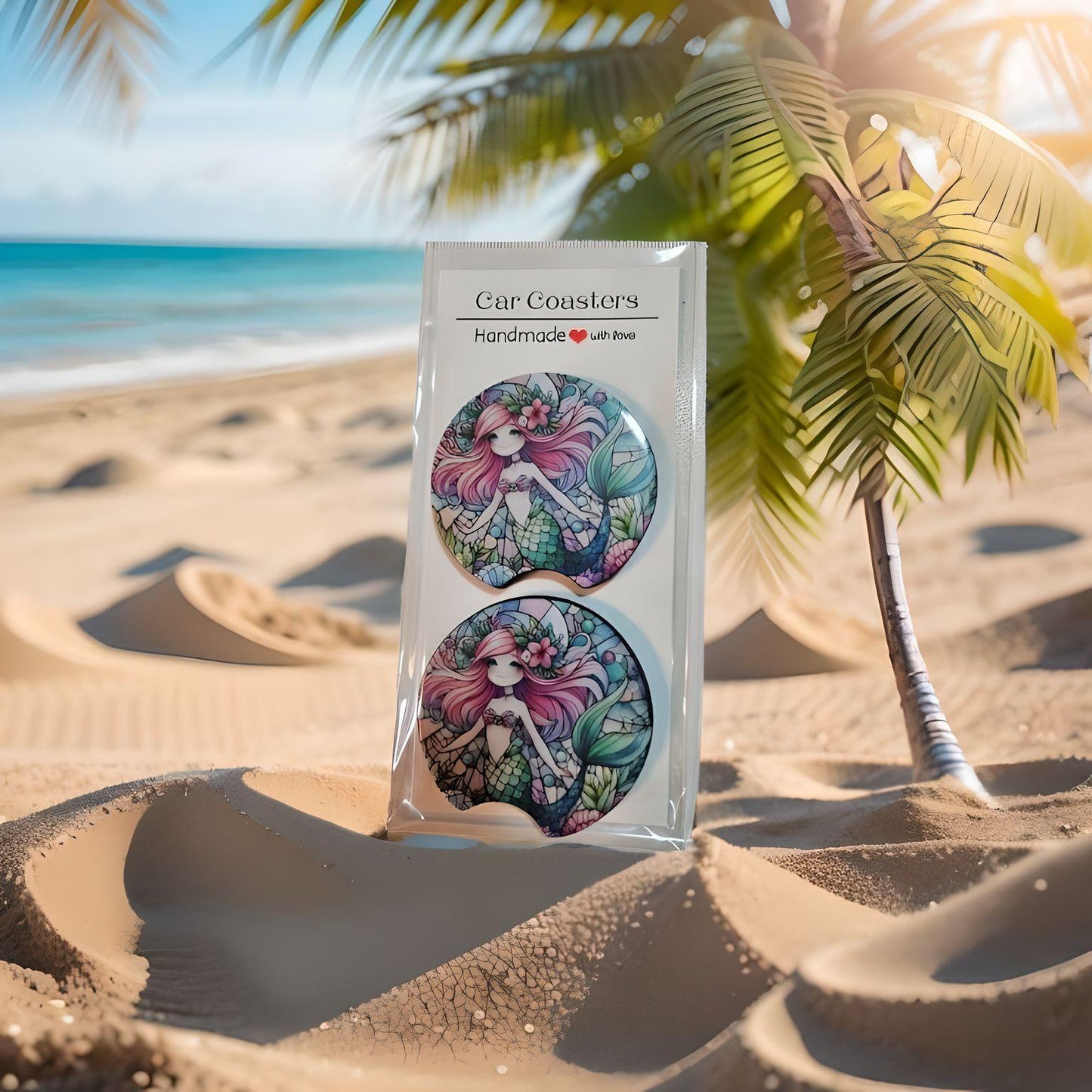 Car Coaster 2 Pak 🧜‍♀️🌊 🌴⚓