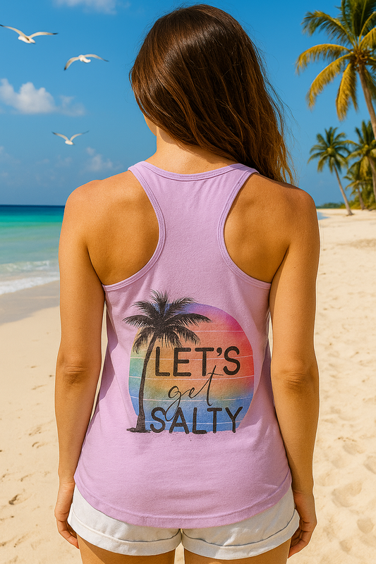 🌴🌊 “Sandy toes, salty hair, and zero cares… Let’s get salty! 💜☀️”