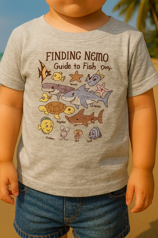 “Finding Nemo – Guide to Fish” T-Shirt (Size 18–24 Months) 🐠🌊