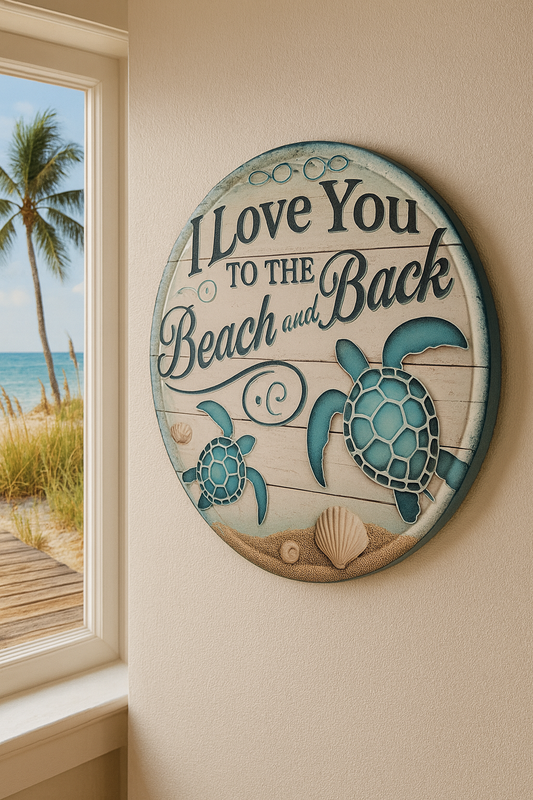 Love you to the beach and back🌊🐢 🏠 – Show your love to the beach and back!”