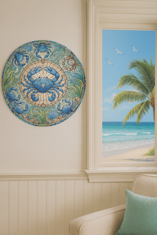 🌊🦀 Nautical Coastal Crab Sign 🦀⚓