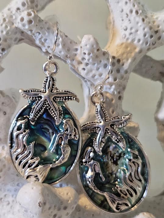 Starfish & Mermaid Earrings🧜⭐