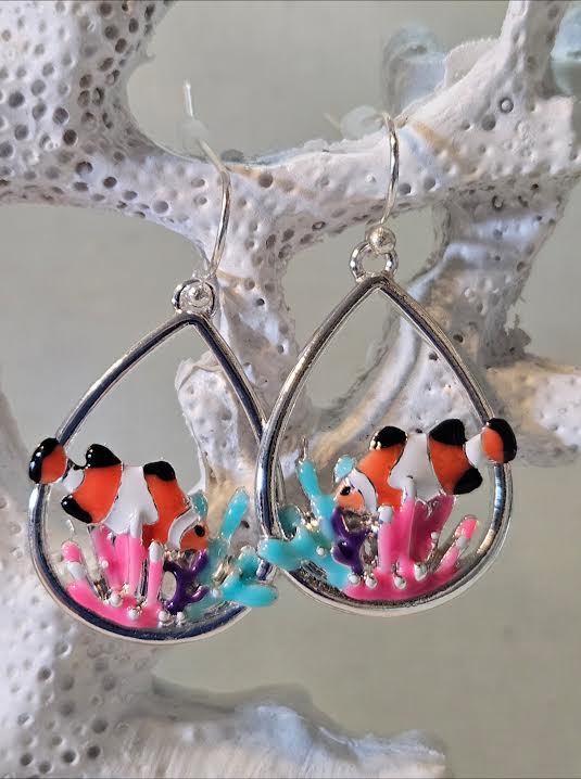 Clown fish & Coral Earrings🐠🌴