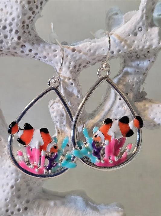 Clown fish & Coral Earrings🐠🌴