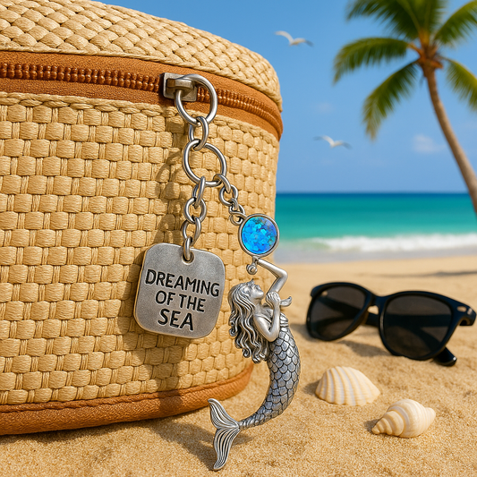 🌴🐚 Dreaming of the Sea Mermaid Keychain 🌊☀️