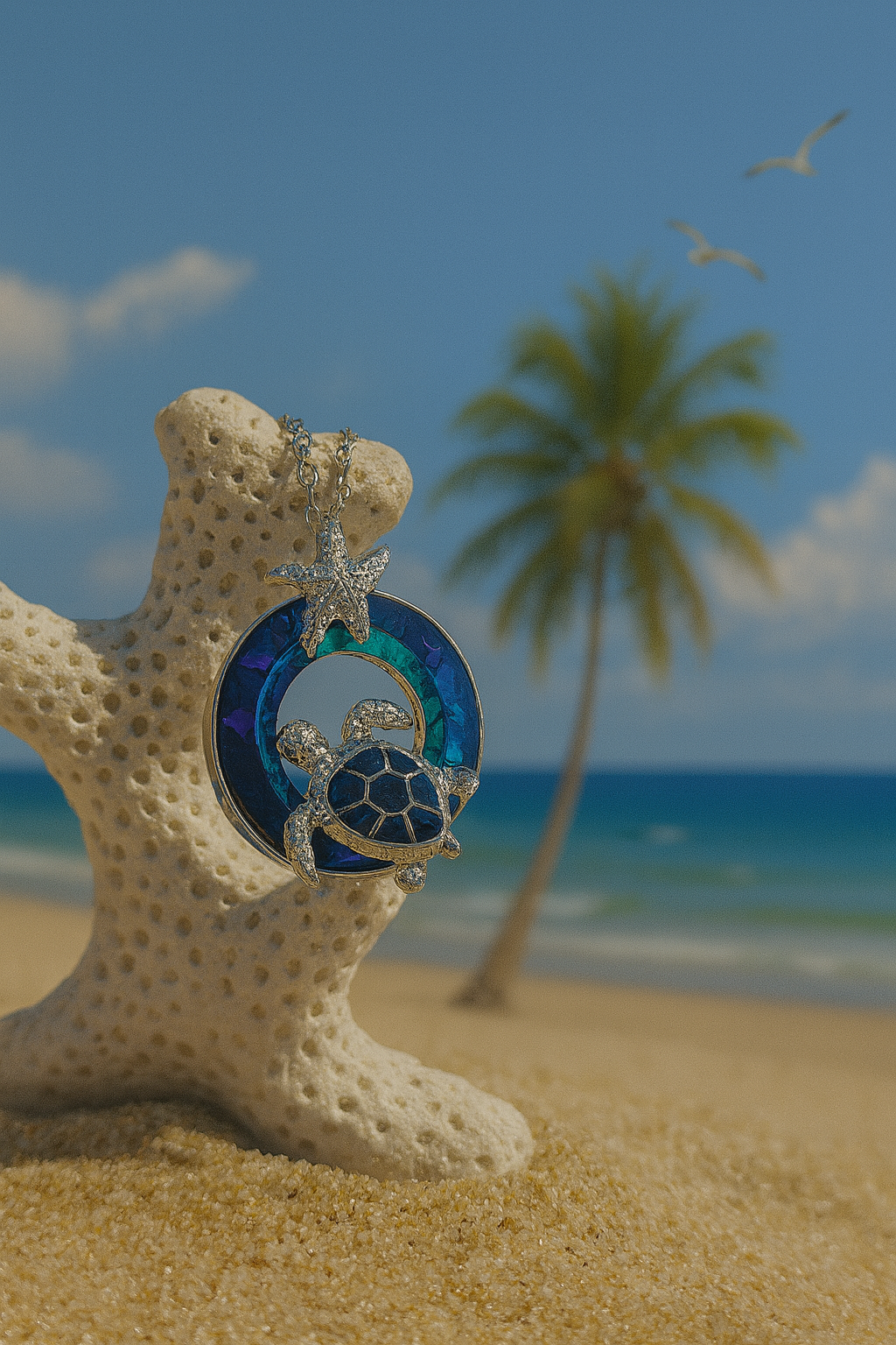 🌊✨ Ocean-Inspired Turtle Pendant Necklace ✨🐢