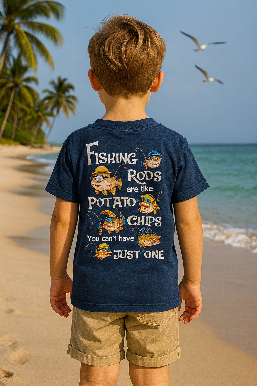 Kids Fishing Graphic T-Shirt (Size 5–6 Years)🐟🎣