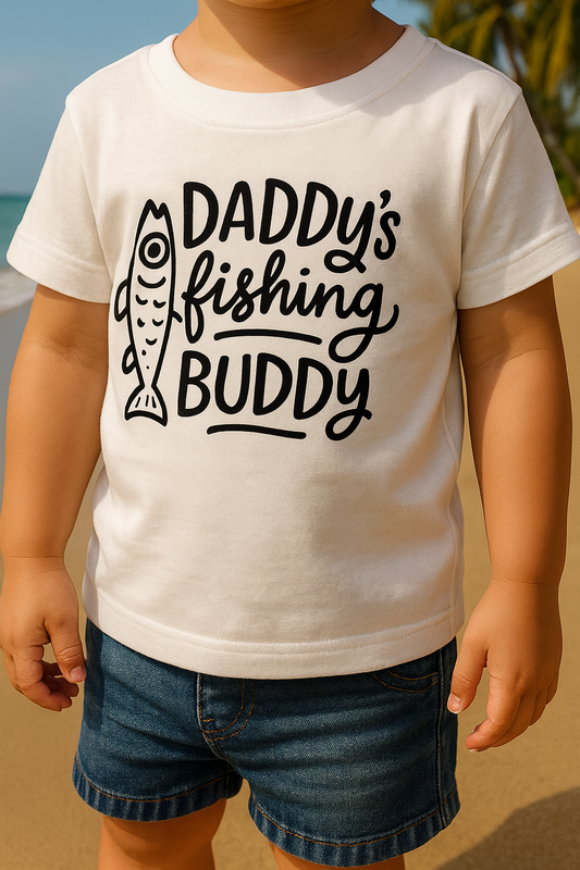 Kids "Daddy’s Fishing Buddy” T-Shirt – Size 2–3 Years 🎣🐟