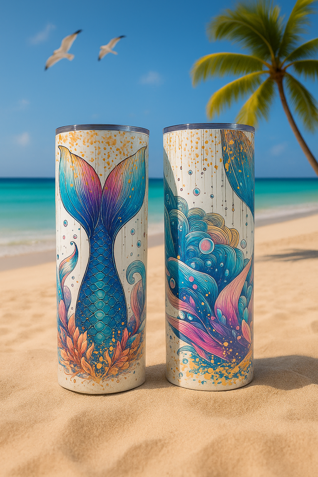 🌊 Mermaid Magic on the Beach! 🧜‍♀️🌞🌴