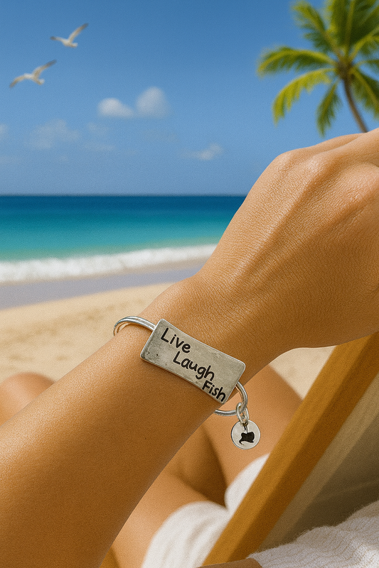 🌴🐟 Live Laugh Fish Adjustable Bracelet 🌊☀️