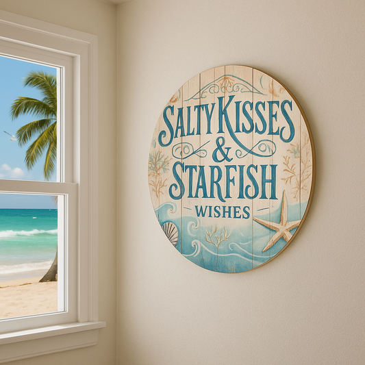 🌊✨ Bring the beach home! 🏖️💙 Our “Salty Kisses & Starfish Wishes”