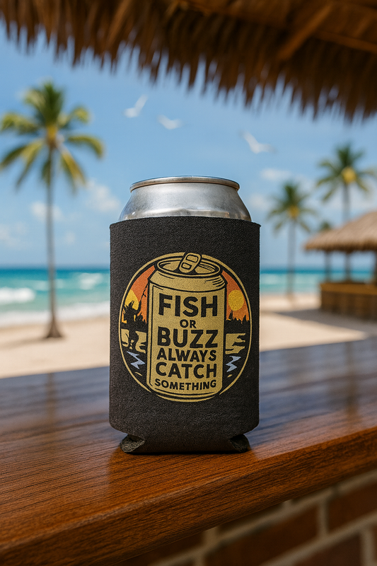 “Fish or Buzz… Always Catch Something!” 🎣🍻 🐟🌅